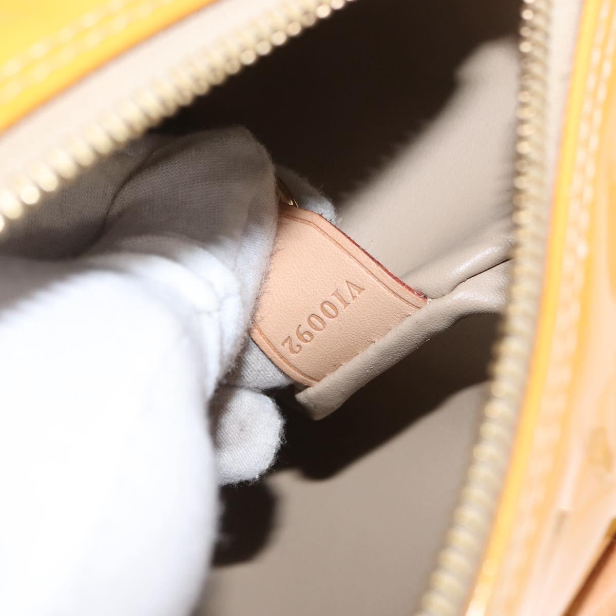 LOUIS VUITTON Monogram Vernis Bedford Hand Bag Beige M91006 LV Auth fm5078