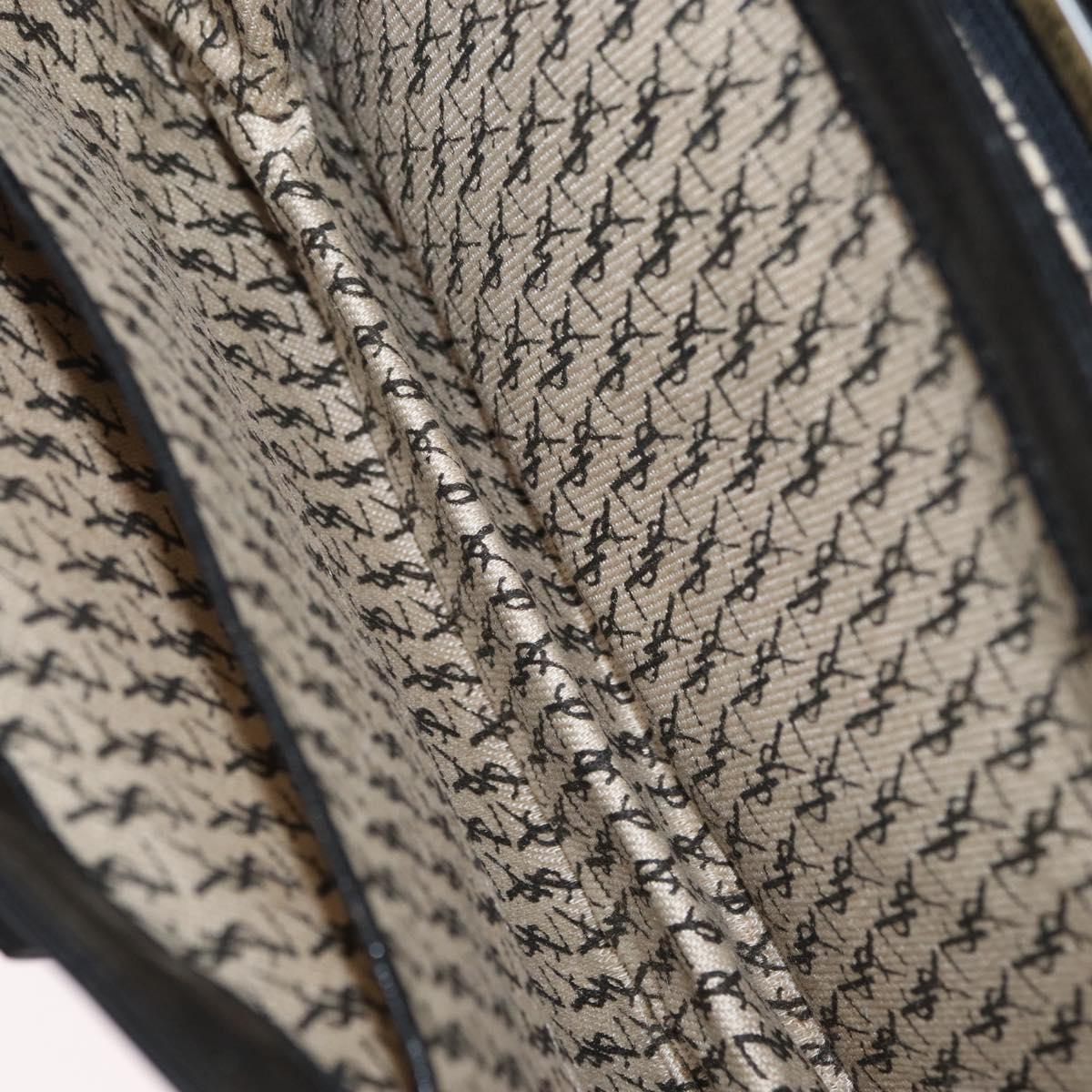 SAINT LAURENT Shoulder Bag Leather Black gold Auth fm5080