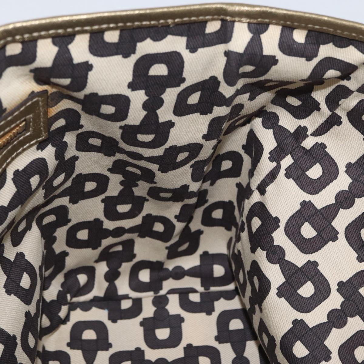 GUCCI GG Canvas Tote Bag Beige Gold 137396 Auth fm5086
