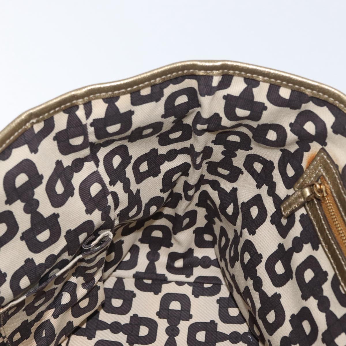 GUCCI GG Canvas Tote Bag Beige Gold 137396 Auth fm5086