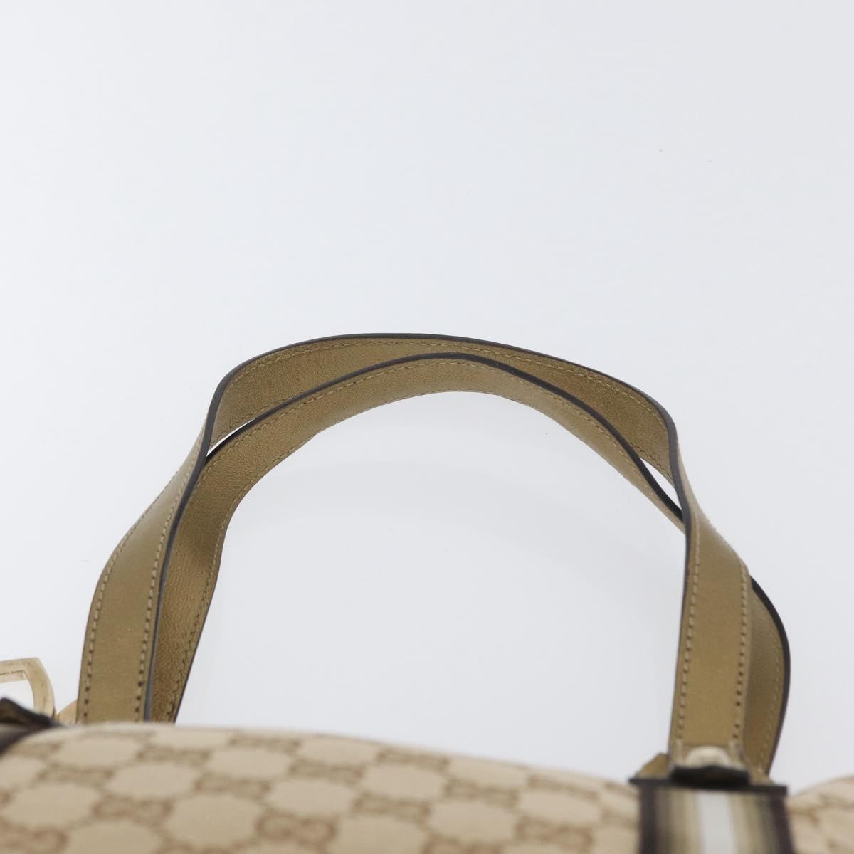GUCCI GG Canvas Tote Bag Beige Gold 137396 Auth fm5086