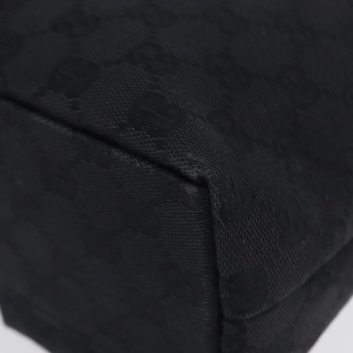 GUCCI GG Canvas Hand Bag Black Silver 002 1080 Auth fm5087