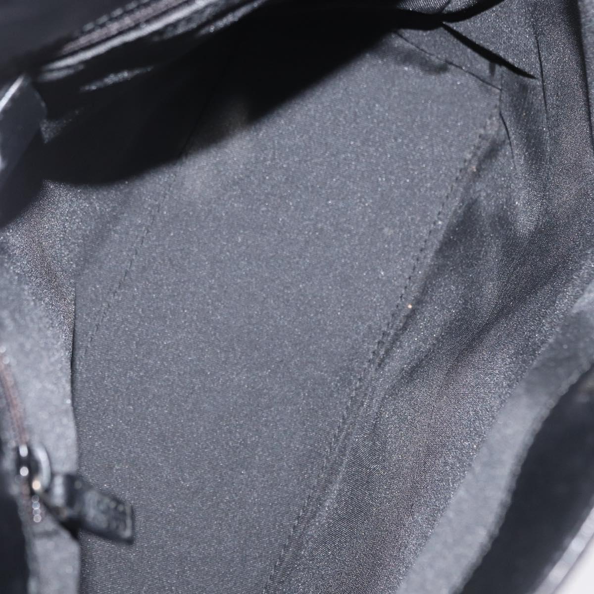 GUCCI GG Canvas Hand Bag Black Silver 002 1080 Auth fm5087