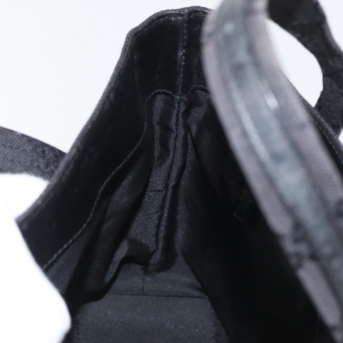 GUCCI GG Canvas Hand Bag Black Silver 002 1080 Auth fm5087