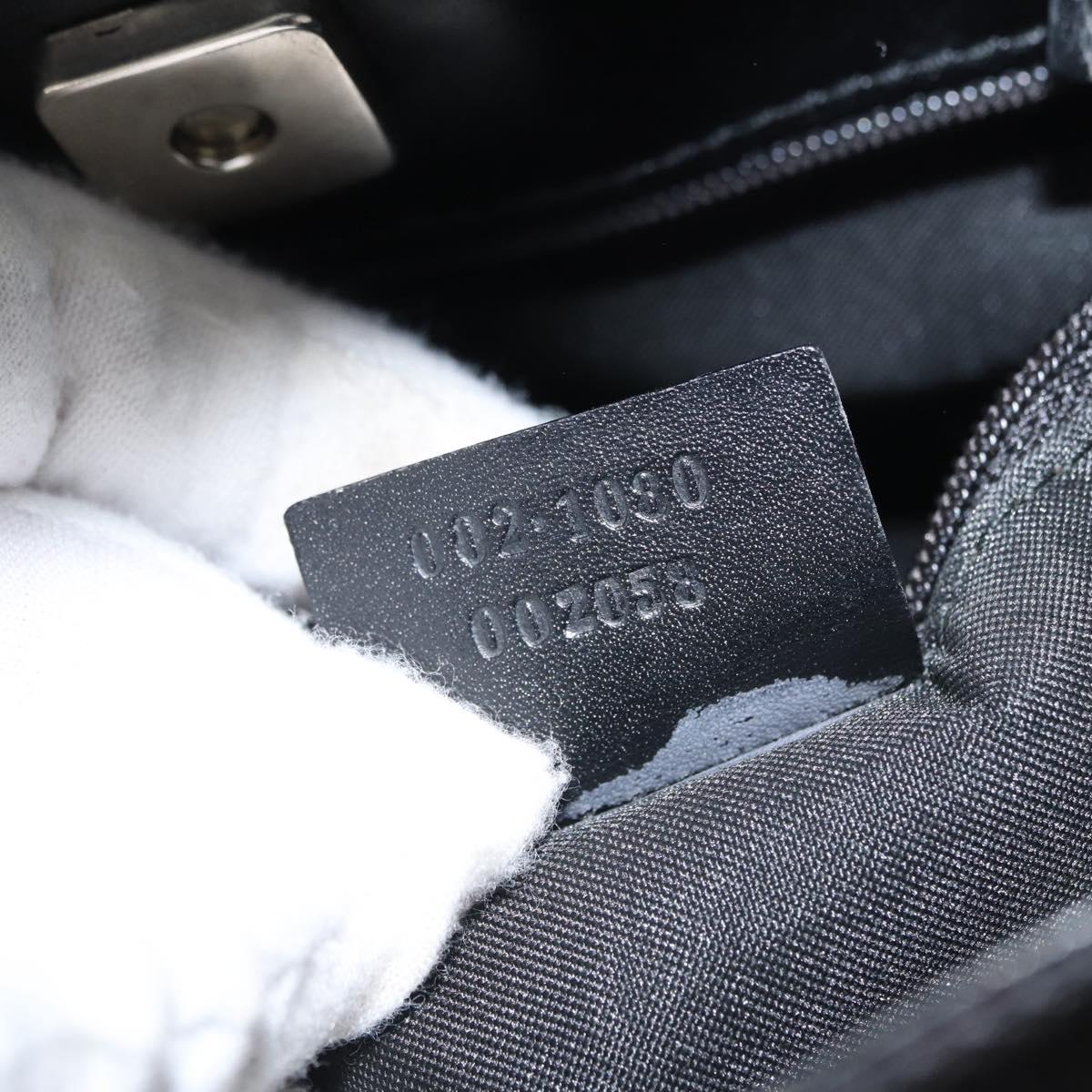 GUCCI GG Canvas Hand Bag Black Silver 002 1080 Auth fm5087