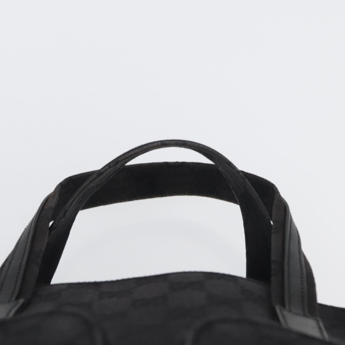 GUCCI GG Canvas Hand Bag Black Silver 002 1080 Auth fm5087