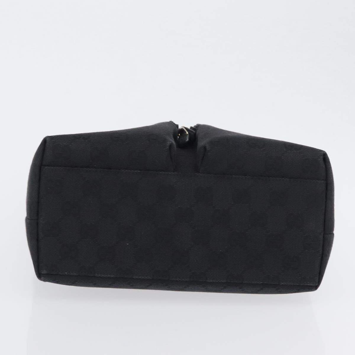 GUCCI GG Canvas Hand Bag Black Silver 002 1080 Auth fm5087