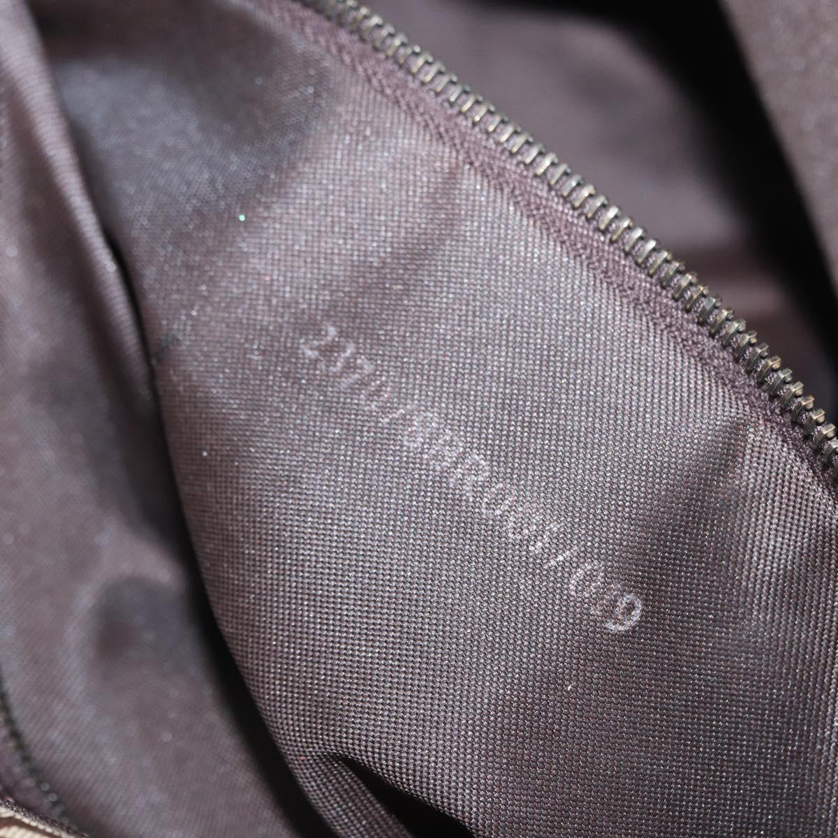 FENDI Zucchino Canvas Mamma Baguette Shoulder Bag Brown Auth fm5095