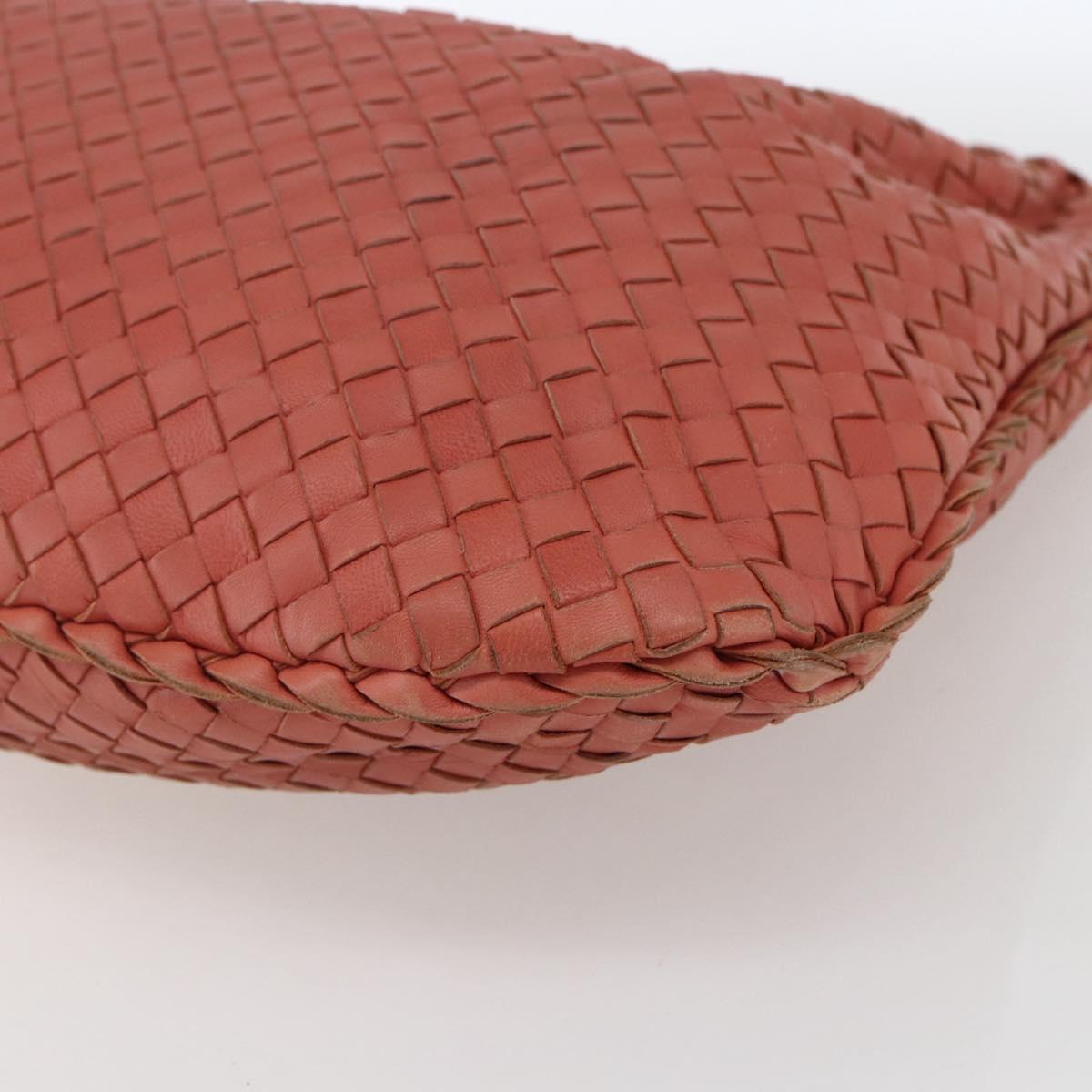 BOTTEGA VENETA INTRECCIATO Hobo Shoulder Bag Leather Outlet Pink Auth fm5096