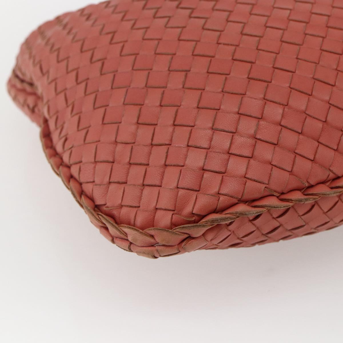 BOTTEGA VENETA INTRECCIATO Hobo Shoulder Bag Leather Outlet Pink Auth fm5096