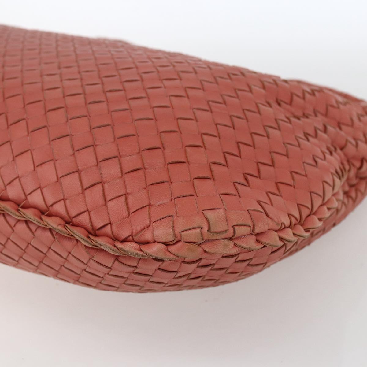 BOTTEGA VENETA INTRECCIATO Hobo Shoulder Bag Leather Outlet Pink Auth fm5096
