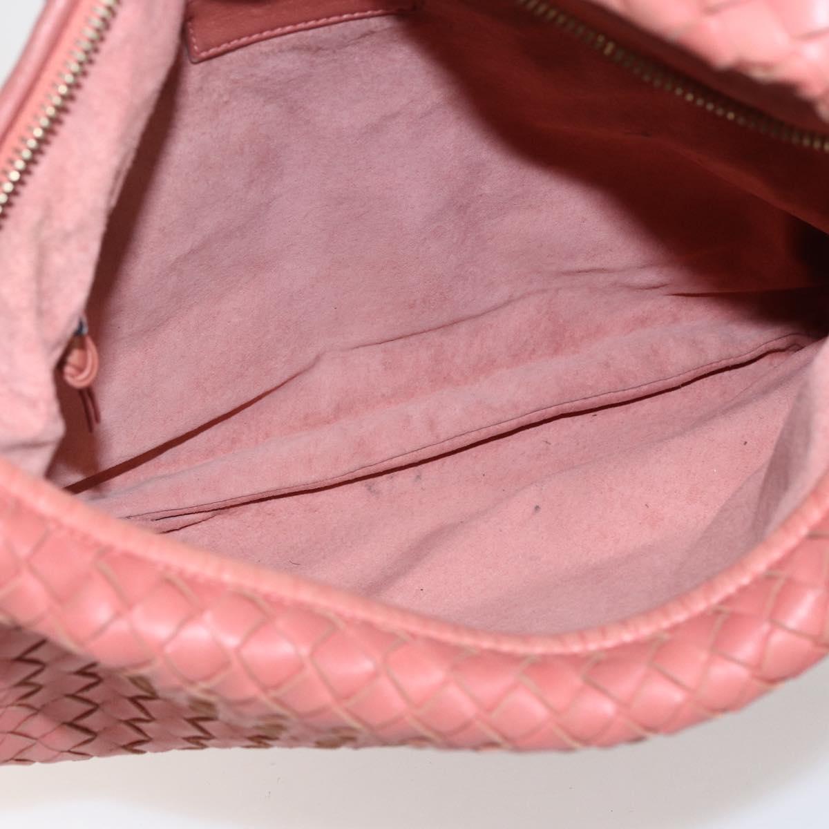 BOTTEGA VENETA INTRECCIATO Hobo Shoulder Bag Leather Outlet Pink Auth fm5096