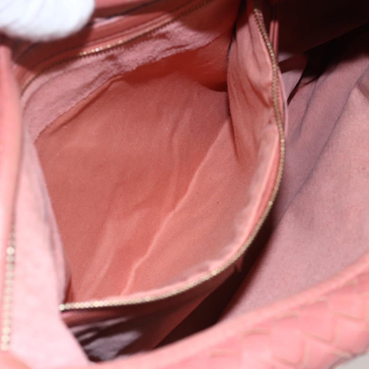 BOTTEGA VENETA INTRECCIATO Hobo Shoulder Bag Leather Outlet Pink Auth fm5096