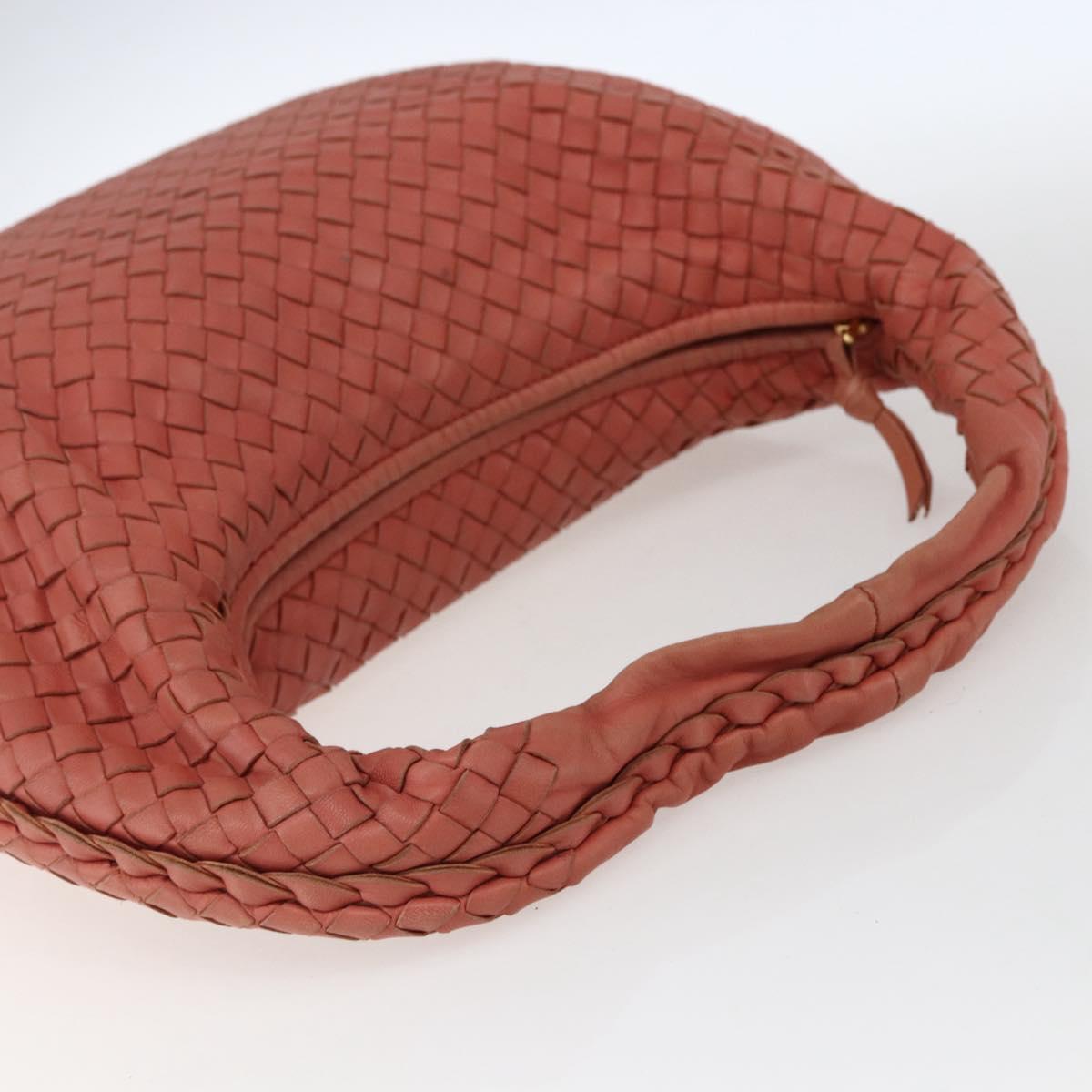 BOTTEGA VENETA INTRECCIATO Hobo Shoulder Bag Leather Outlet Pink Auth fm5096