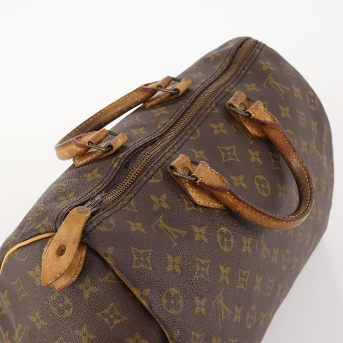 LOUIS VUITTON Monogram Speedy 35 Hand Bag M41524 LV Auth fm5101