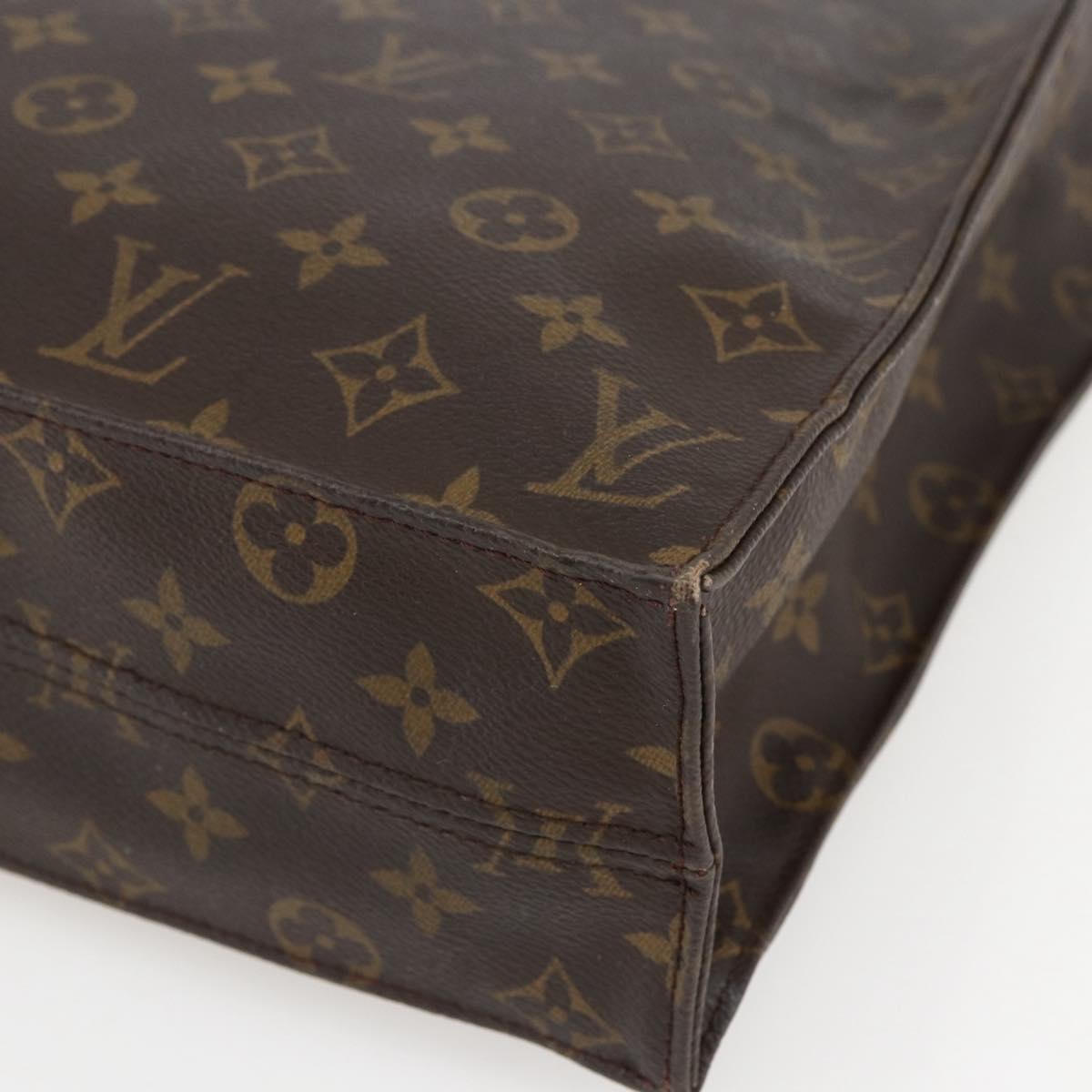 LOUIS VUITTON Monogram Sac Plat Hand Bag M51140 LV Auth fm5103