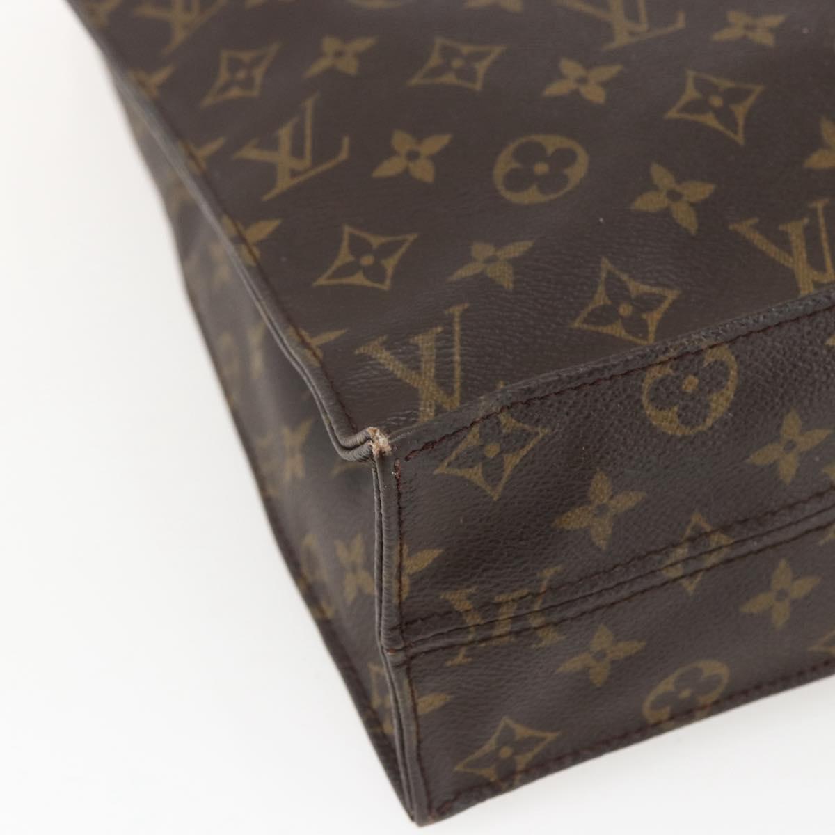 LOUIS VUITTON Monogram Sac Plat Hand Bag M51140 LV Auth fm5103