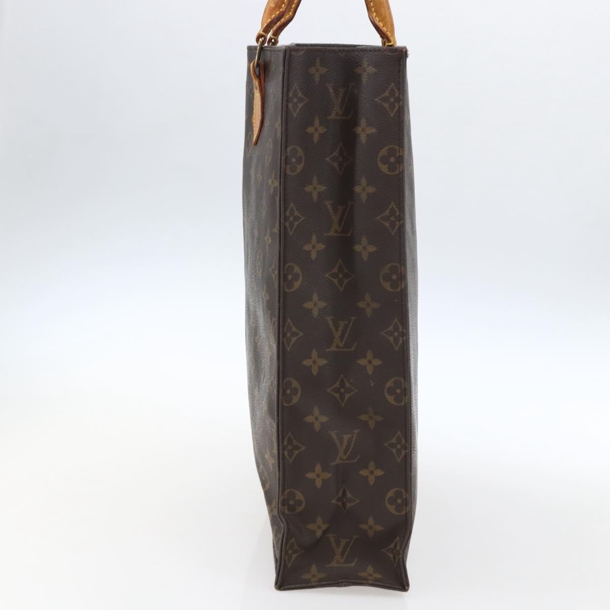 LOUIS VUITTON Monogram Sac Plat Hand Bag M51140 LV Auth fm5103