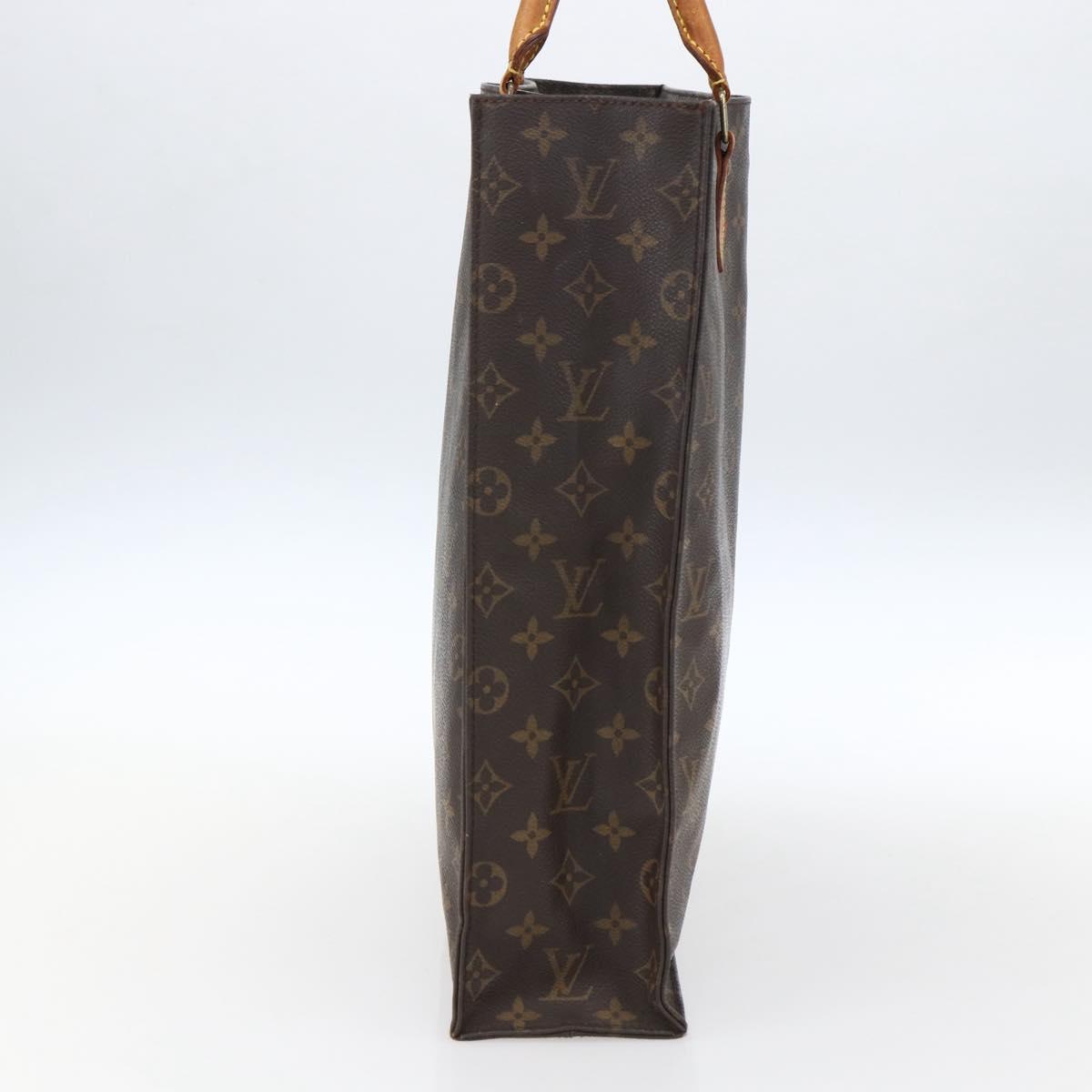 LOUIS VUITTON Monogram Sac Plat Hand Bag M51140 LV Auth fm5103