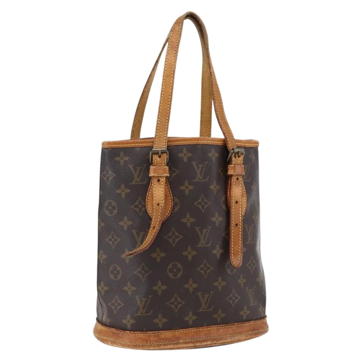 LOUIS VUITTON Monogram Bucket PM Shoulder Bag M42238 LV Auth fm5104