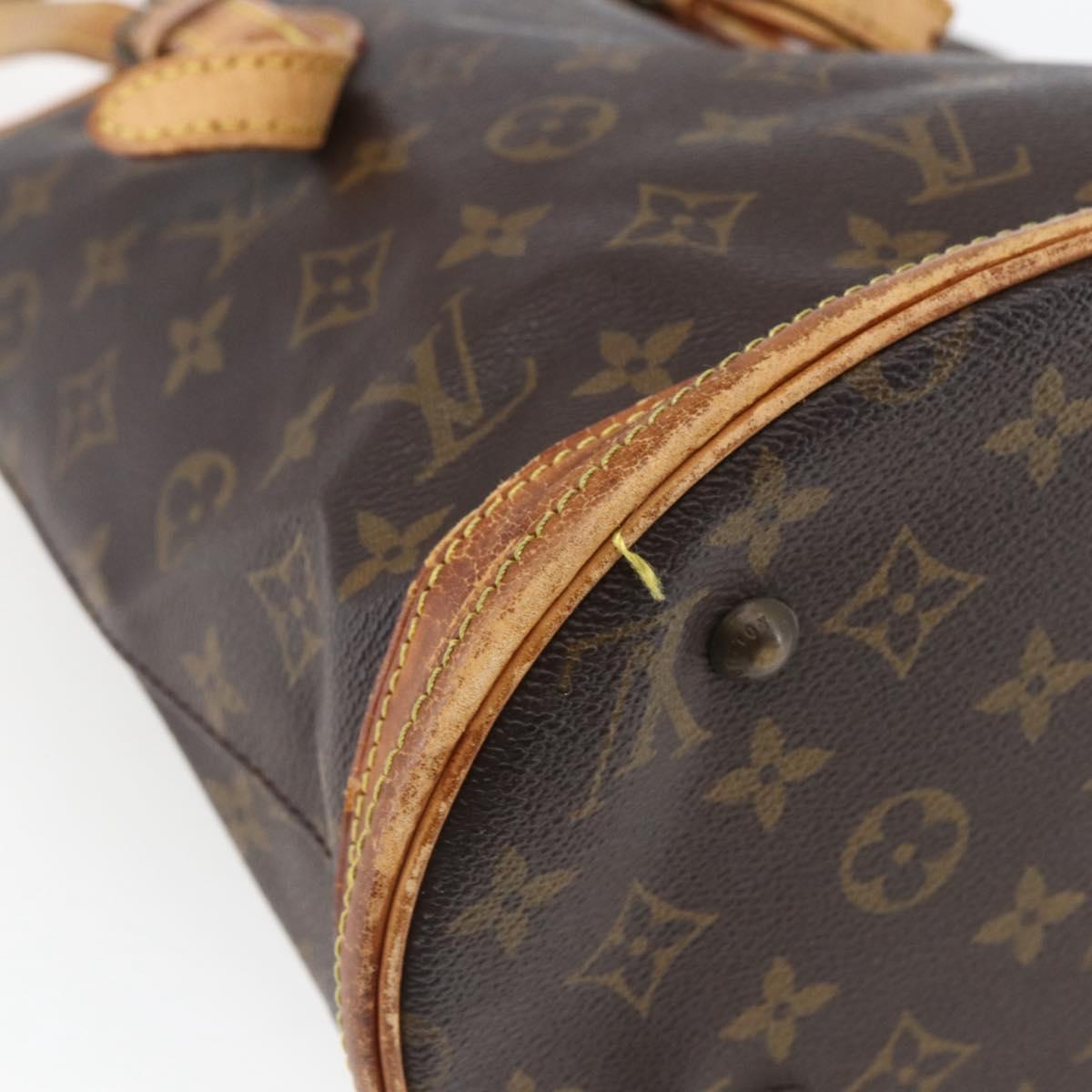 LOUIS VUITTON Monogram Bucket PM Shoulder Bag M42238 LV Auth fm5104