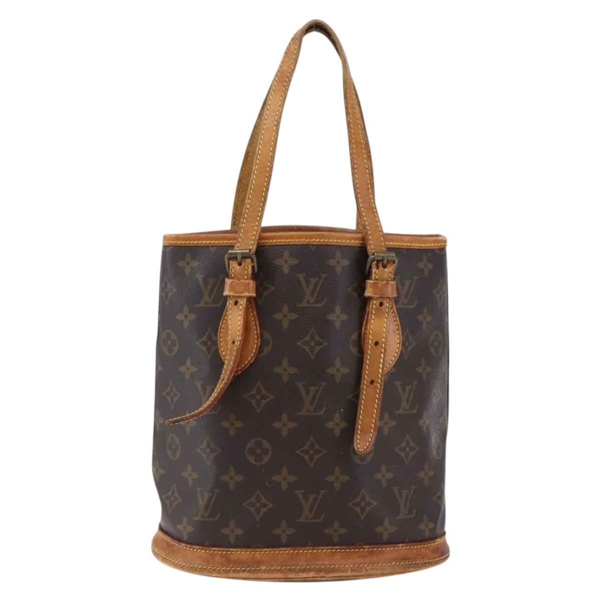 LOUIS VUITTON Monogram Bucket PM Shoulder Bag M42238 LV Auth fm5104