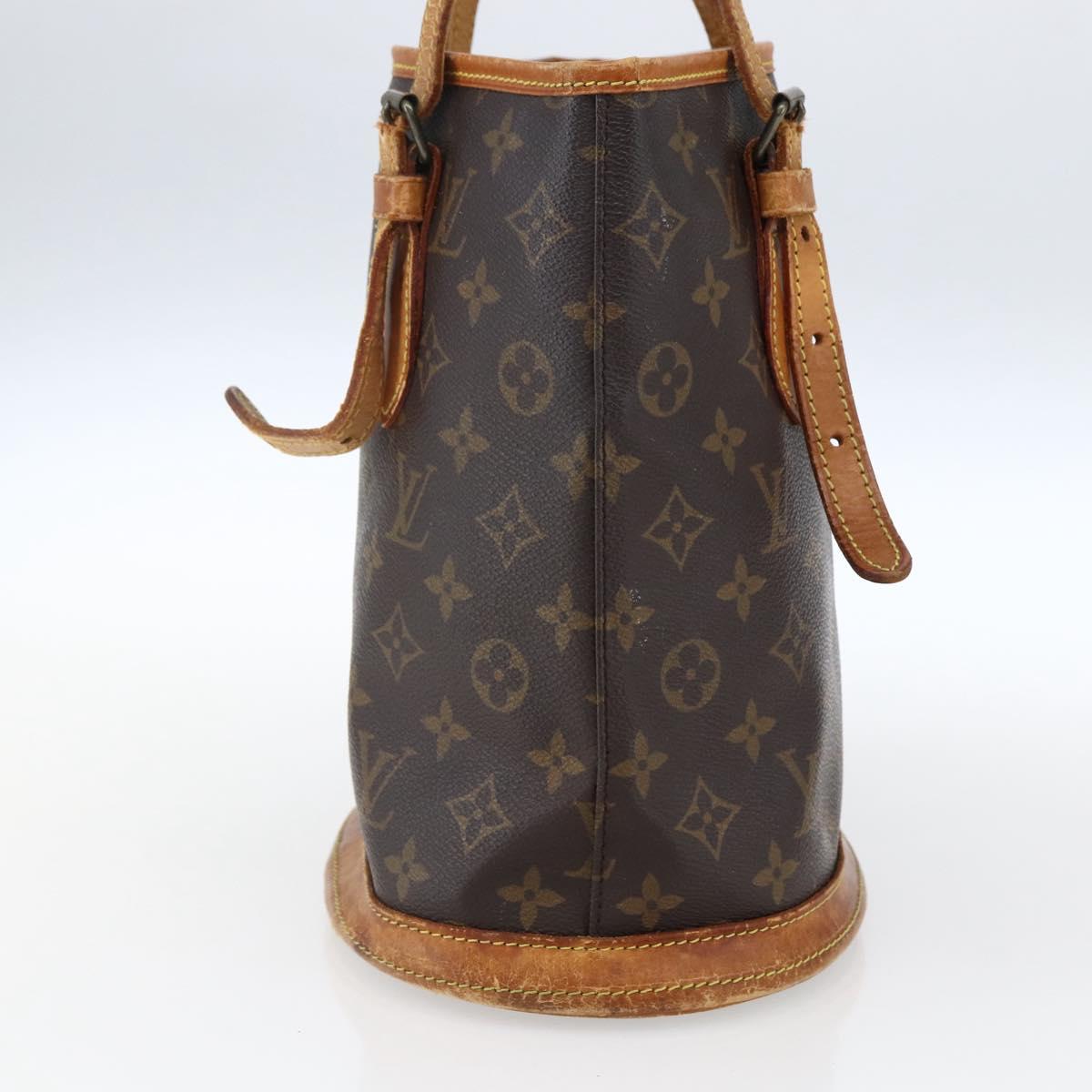 LOUIS VUITTON Monogram Bucket PM Shoulder Bag M42238 LV Auth fm5104