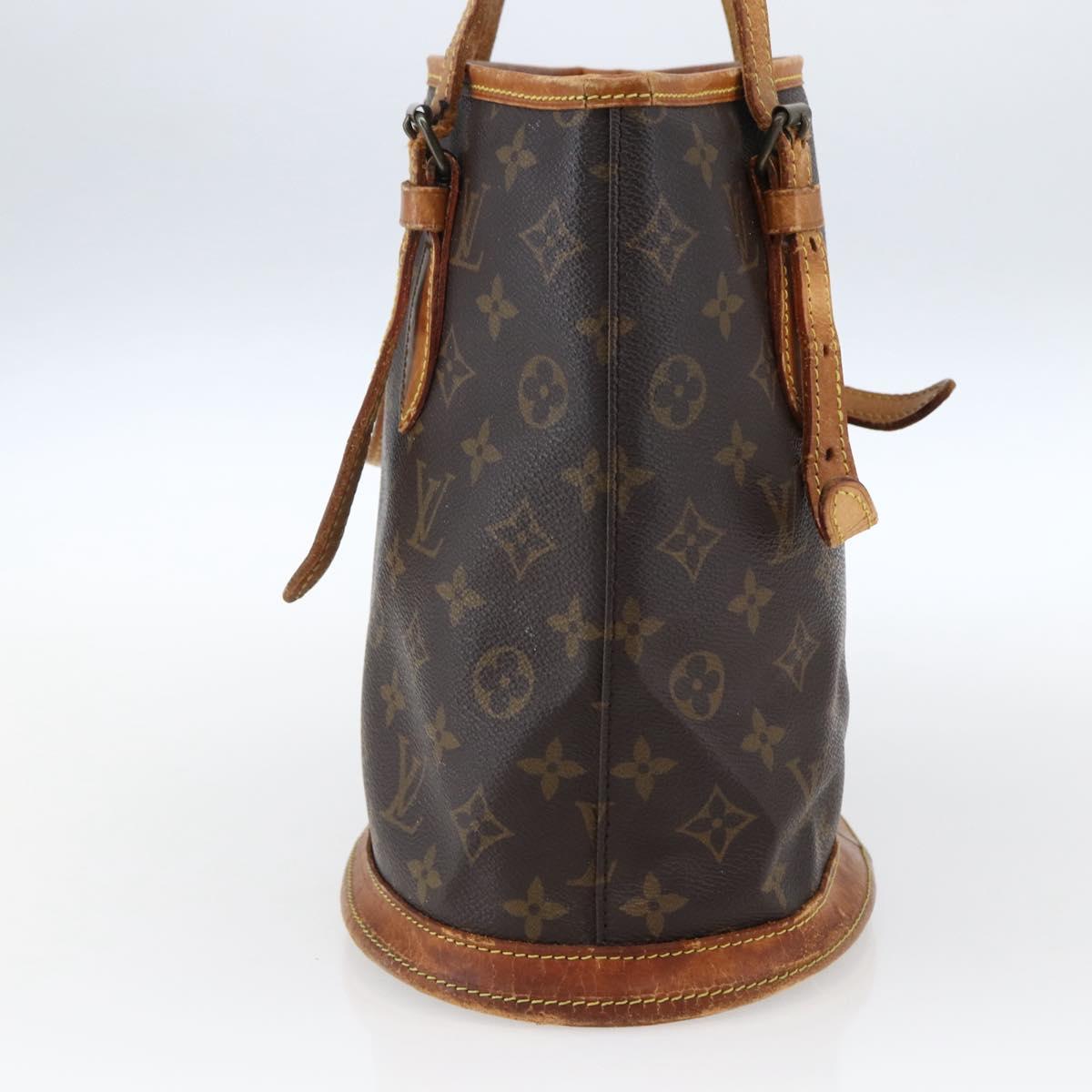 LOUIS VUITTON Monogram Bucket PM Shoulder Bag M42238 LV Auth fm5104