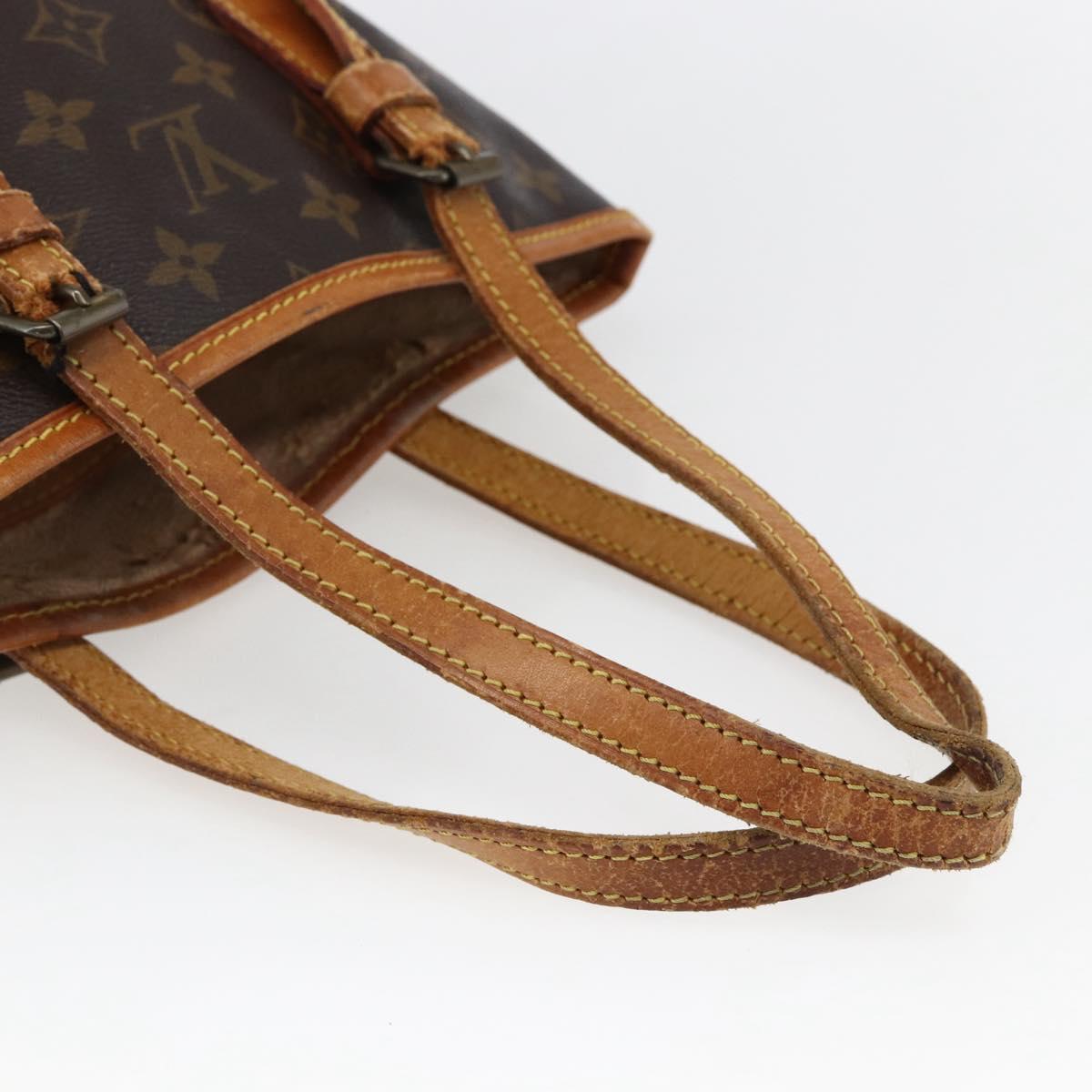 LOUIS VUITTON Monogram Bucket PM Shoulder Bag M42238 LV Auth fm5104