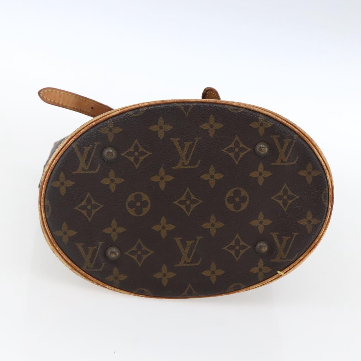 LOUIS VUITTON Monogram Bucket PM Shoulder Bag M42238 LV Auth fm5104