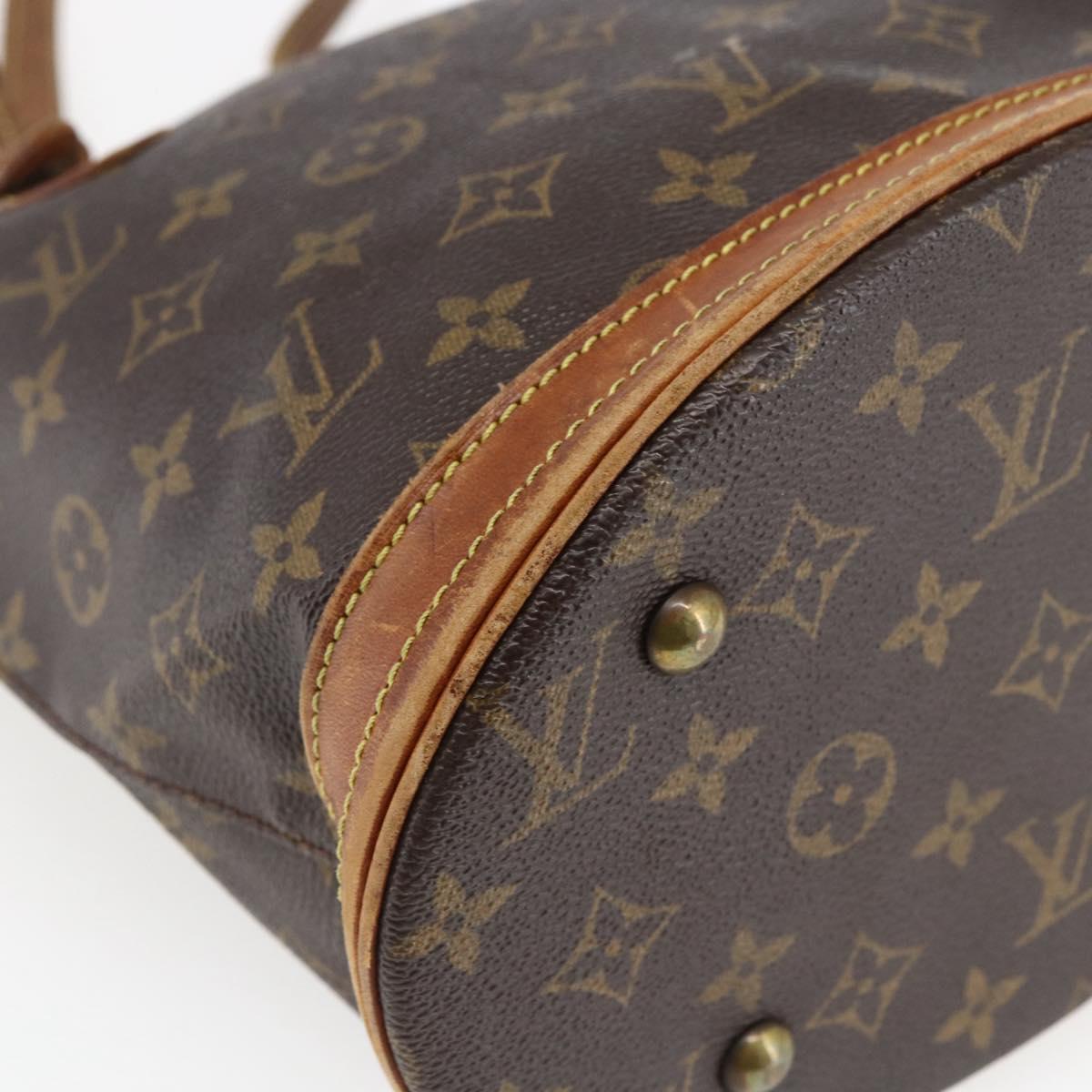 LOUIS VUITTON Monogram Bucket PM Shoulder Bag M42238 LV Auth fm5105