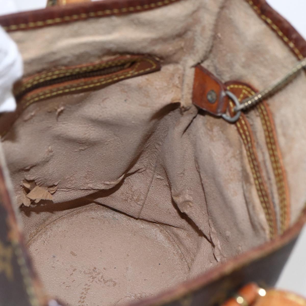 LOUIS VUITTON Monogram Bucket PM Shoulder Bag M42238 LV Auth fm5105