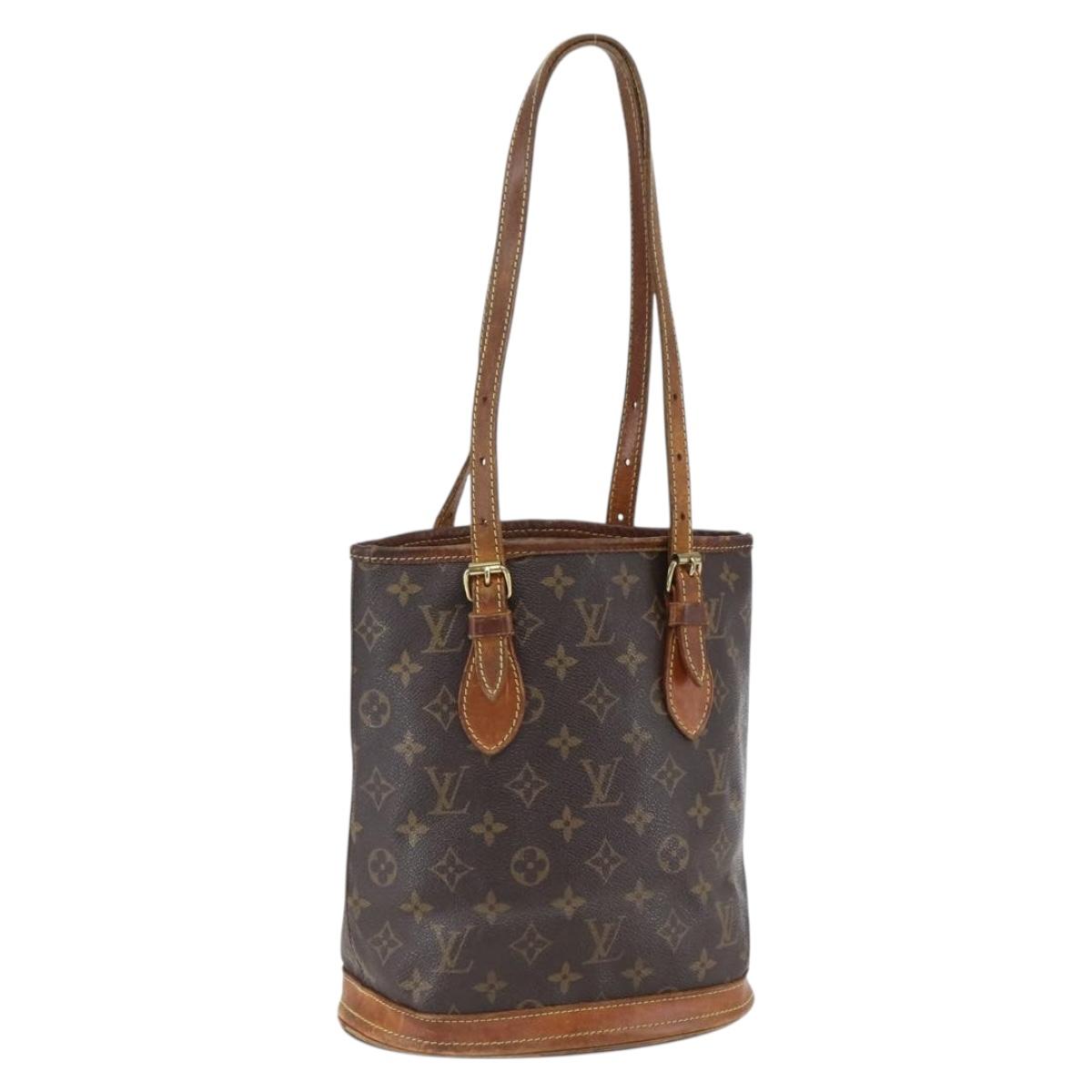 LOUIS VUITTON Monogram Bucket PM Shoulder Bag M42238 LV Auth fm5105