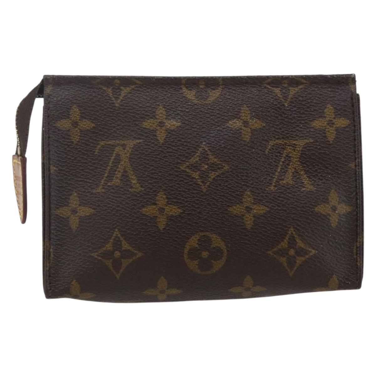 LOUIS VUITTON Monogram Poche Toilette 15 Pouch M47546 LV Auth fm5107