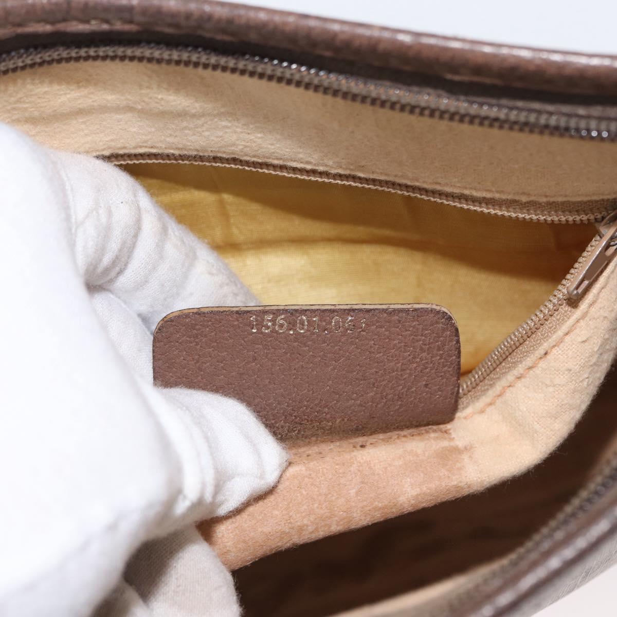 GUCCI GG Supreme Clutch Bag PVC Beige Gold 156 01 061 Auth fm5115