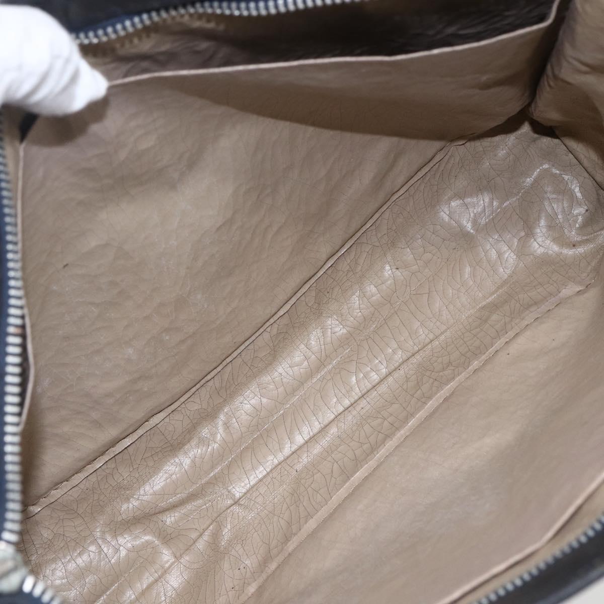 Christian Dior Trotter Canvas Clutch Bag Navy Silver Auth fm5120