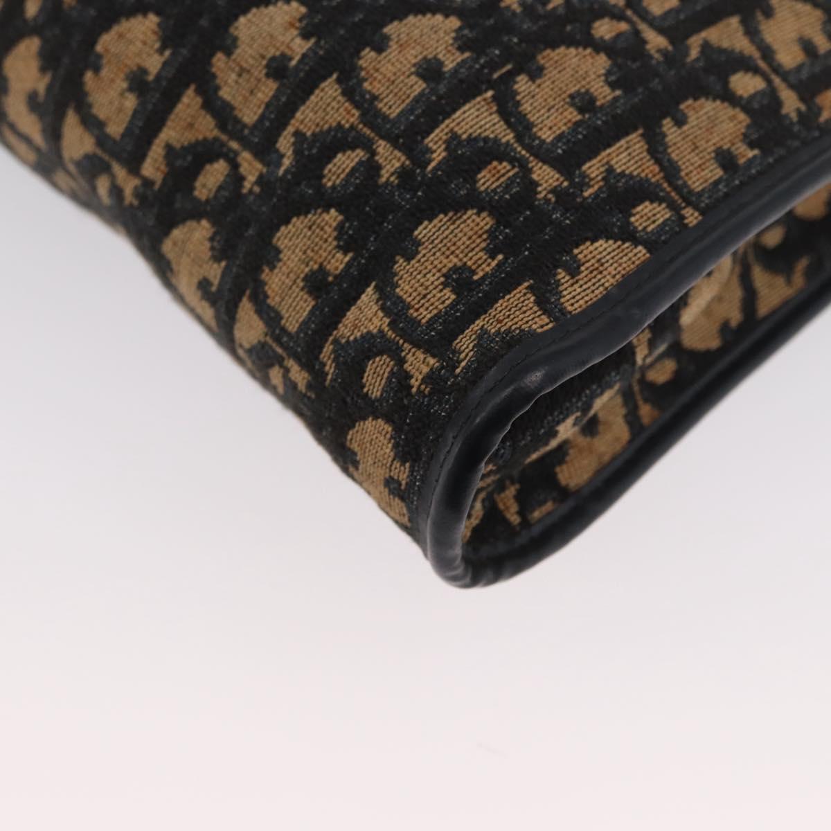 Christian Dior Trotter Canvas Oblique Rabbit Mini Roller Bag Navy Auth fm5122