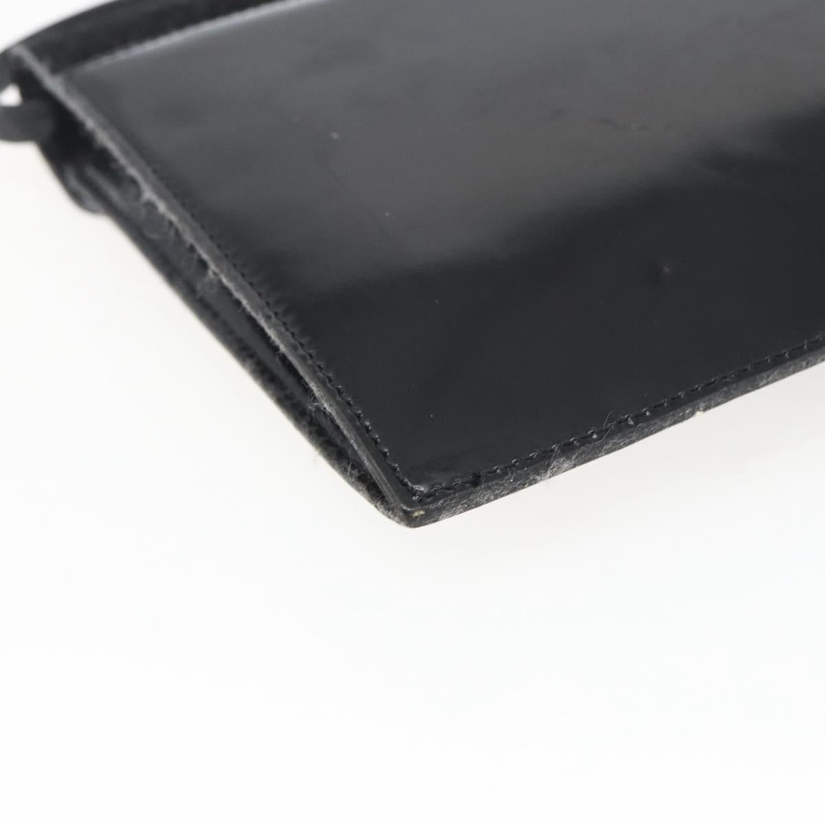 Christian Dior Shoulder Bag Leather Black Gold Auth fm5127