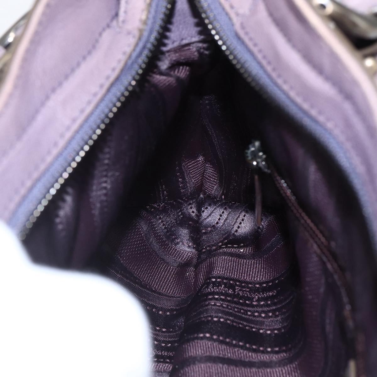 Salvatore Ferragamo Gancini Tote Bag Leather Purple Auth fm5151