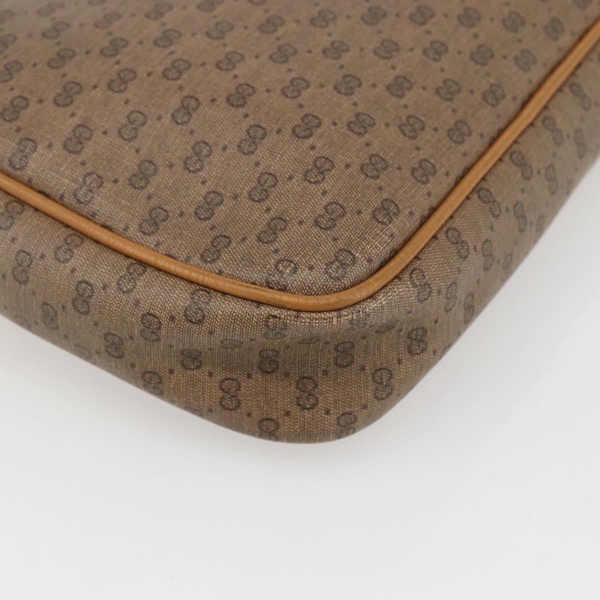 GUCCI Micro GG Supreme Clutch Bag PVC Beige Gold 014 58 0097 Auth fm5160