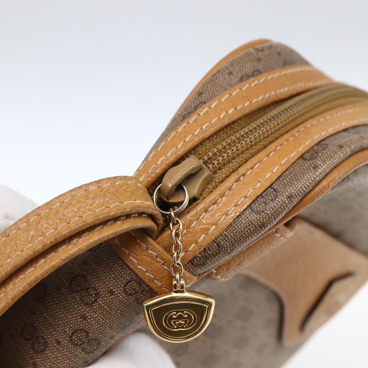 GUCCI Micro GG Supreme Clutch Bag PVC Beige Gold 014 58 0097 Auth fm5160