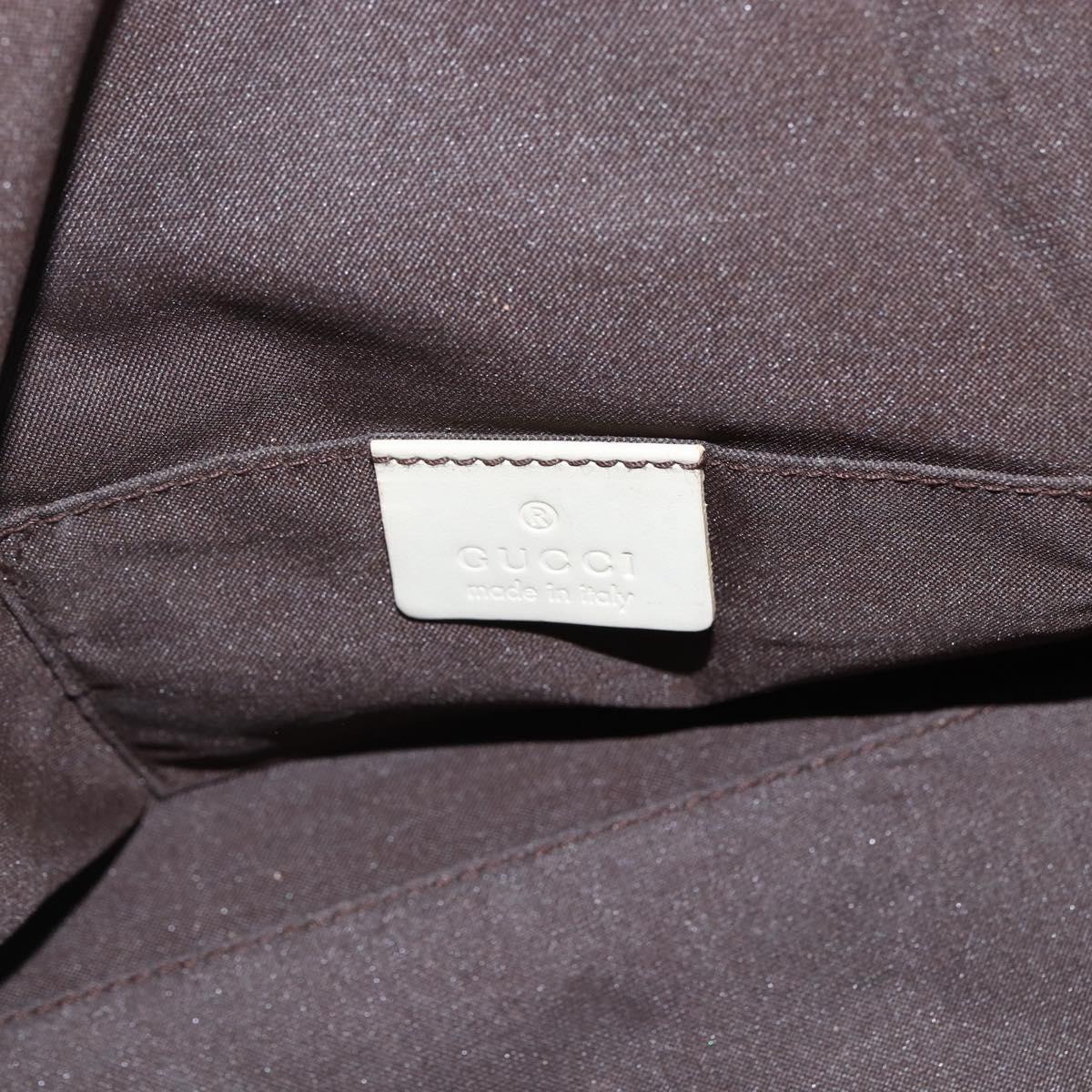 GUCCI GG Canvas Guccissima Bag Suede Light Beige Silver 000 0602 Auth fm5161
