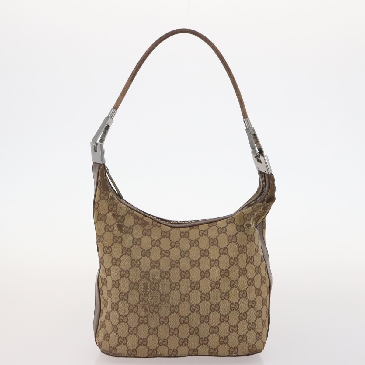 GUCCI GG Supreme GG Canvas Hand Bag PVC Canvas 2 Set Navy Beige Auth fm5165