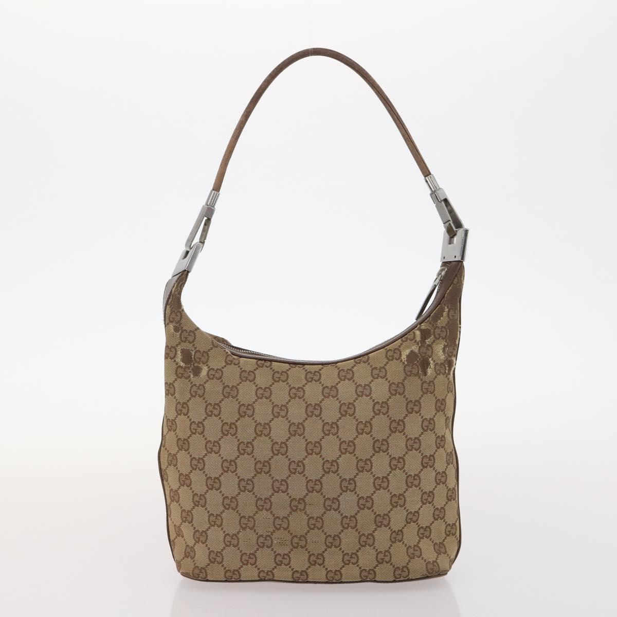 GUCCI GG Supreme GG Canvas Hand Bag PVC Canvas 2 Set Navy Beige Auth fm5165