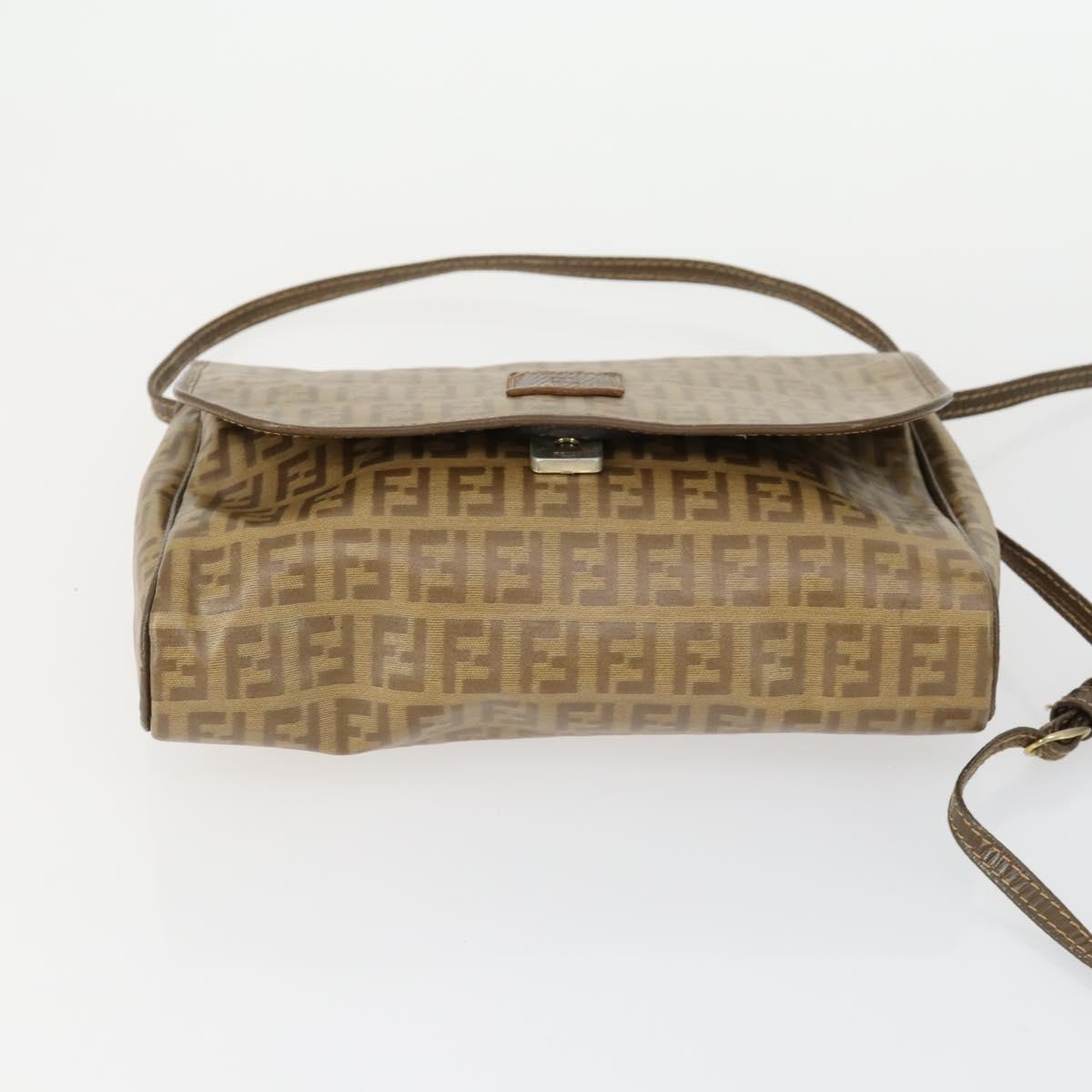FENDI Zucchino Zucca Bag Nylon Leather PVC Canvas 2 Set Black Brown Auth fm5169