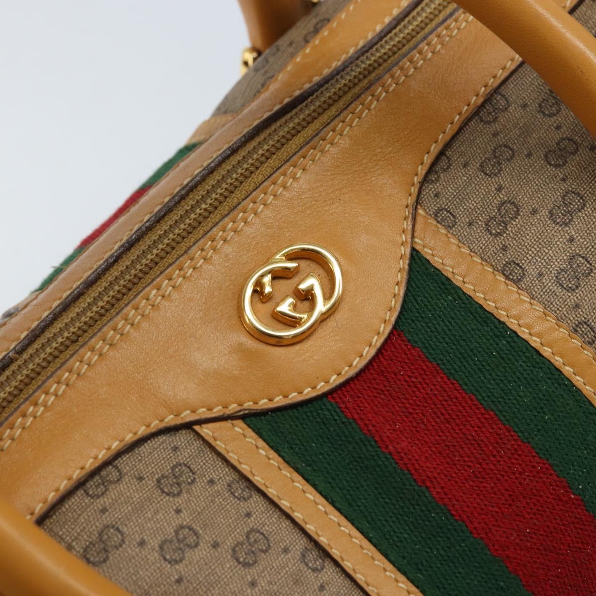 GUCCI Micro GG Supreme Web Sherry Line Bag PVC 2way 002 115 0165 Auth fm5175
