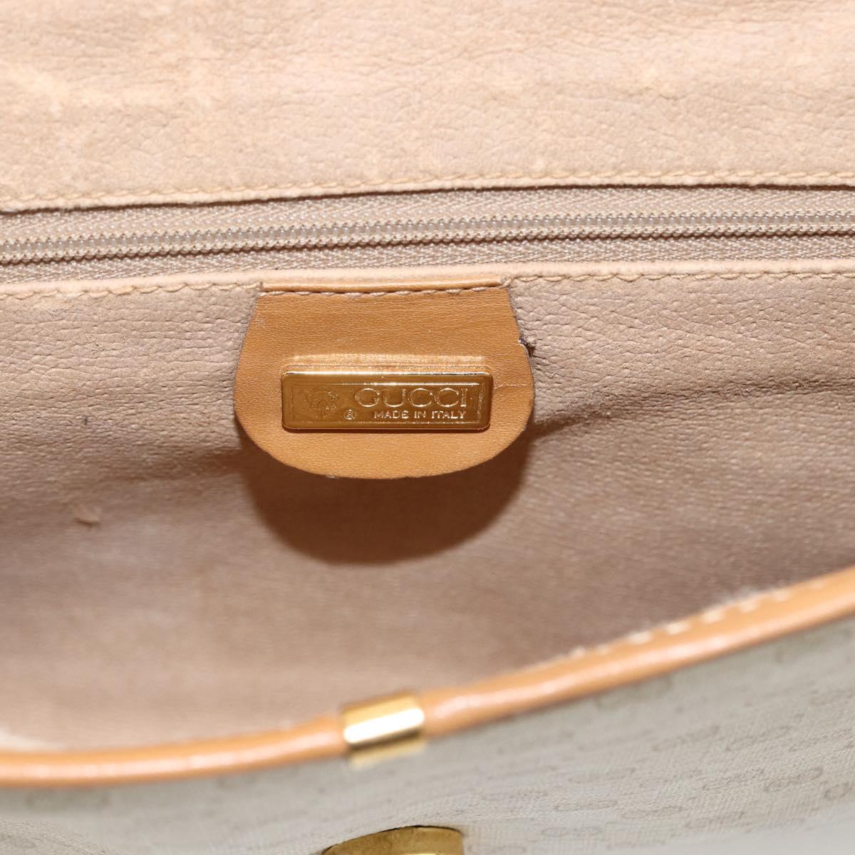 GUCCI Micro GG Supreme Bag PVC Light Beige Gold 004 106 0146 Auth fm5178