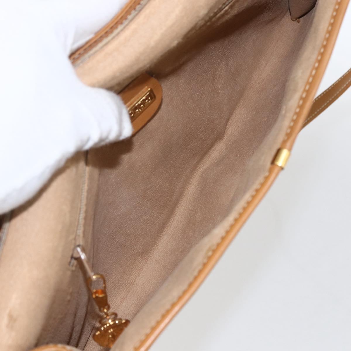 GUCCI Micro GG Supreme Bag PVC Light Beige Gold 004 106 0146 Auth fm5178
