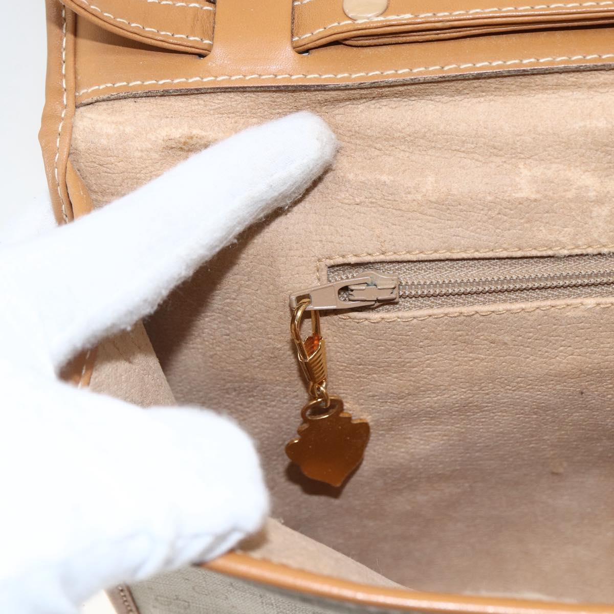 GUCCI Micro GG Supreme Bag PVC Light Beige Gold 004 106 0146 Auth fm5178
