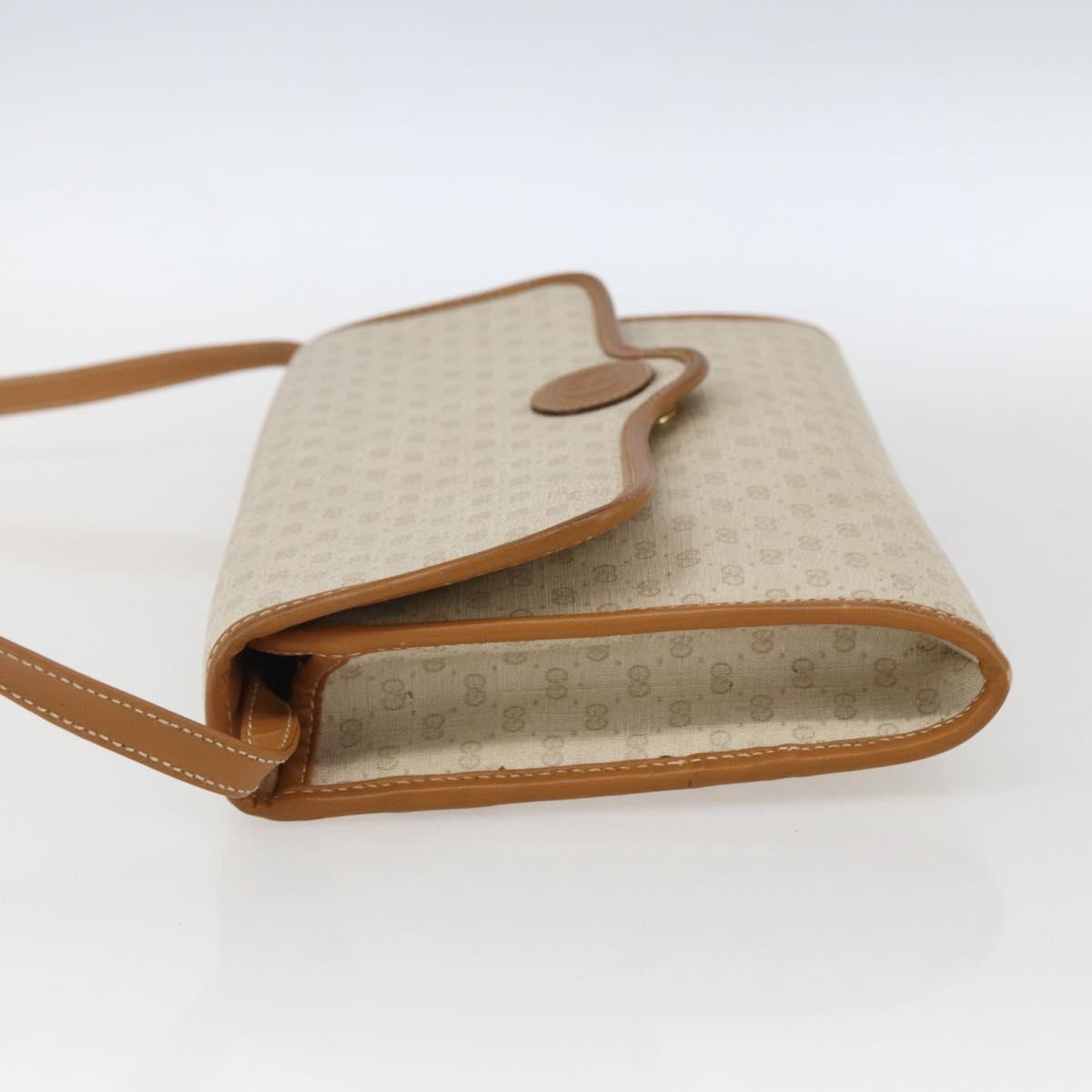 GUCCI Micro GG Supreme Bag PVC Light Beige Gold 004 106 0146 Auth fm5178